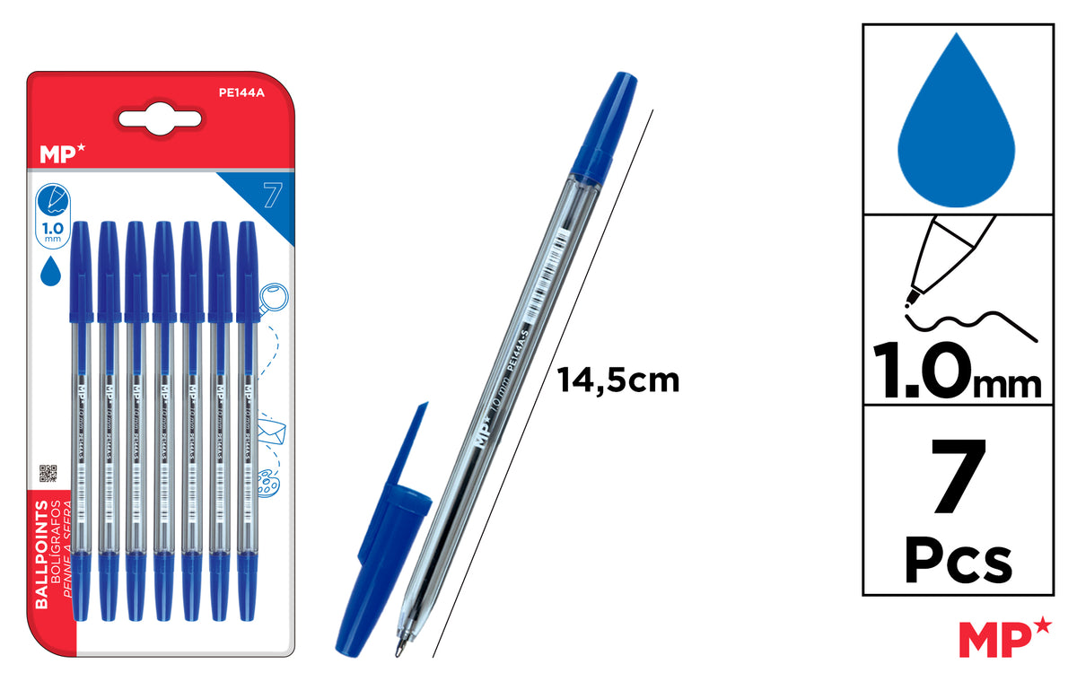 MP PENNE A SFERA BLU PUNTA 1,0 mm