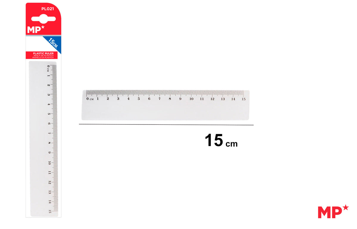 MP RIGHELLO IN PLASTICA 15 cm